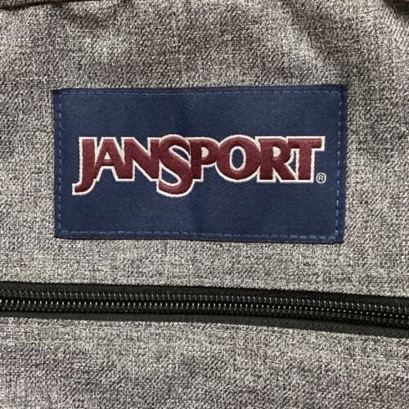 JanSport Cool Student Grey Letterman Poly One Size Backpack - Picture 4 of 12
